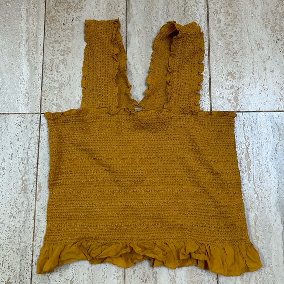 Urban Outfitters (Ecote) Elastic Textured Tank (Small) - Mustard - Picture 1 of 2